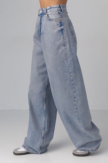Женские широкие джинсы wide-leg - синий цвет, 36р (есть размеры) | Зображення 4