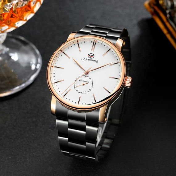 Годинник Fo2rsining 8214 Rose Gold-White | Зображення 2
