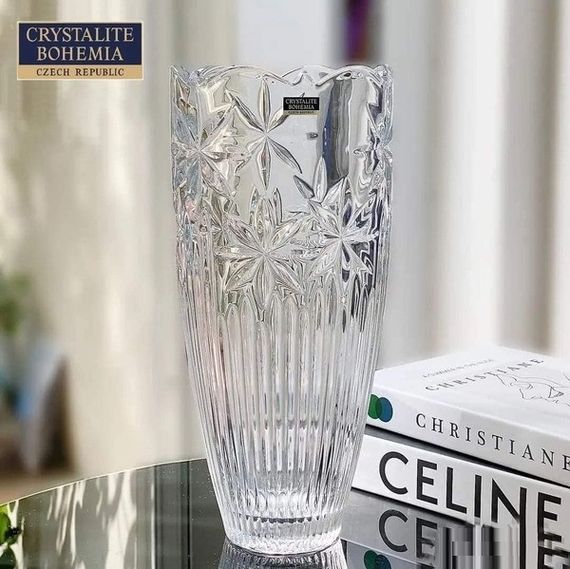 Ваза стеклянная для цветов Bohemia Perseus 30 см 89002/99004/300 | Зображення 8