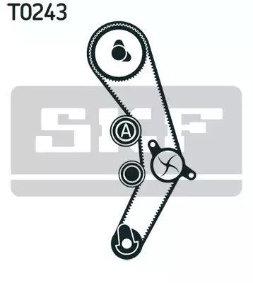 Водяний насос + комплект ГРМ SKODA OCTAVIA, VW BORA, AUDI TT, SKF (VKMC01936) | Зображення 1