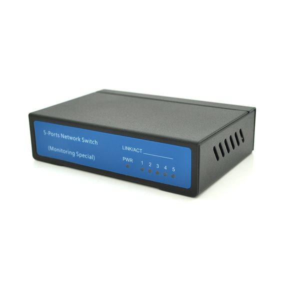 Комутатор Dinkia DS-1005P 5 портів Ethernet 10/100 Мбіт / сек, без БЖ, BOX | Зображення 1