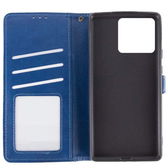 Шкіряний чохол-книжка GETMAN Gallant (PU) для ZTE Blade A75 4G Синій | Зображення 6