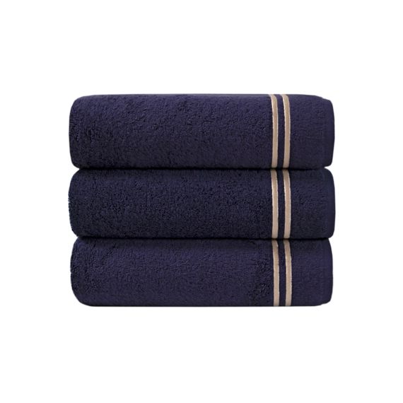 Рушник MieCasa 10750 Туреччина 50*90 см  Махра Синій з бежевим