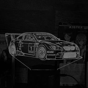 Акриловый светильник-ночник BMW M3 GT2 суперкар белый tty-n002232
