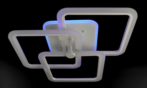 Люстра світлодіодна стельова LED світильник для квартири на стелю лед з пультом 25763 Білий 14х55х55 см. | Зображення 6