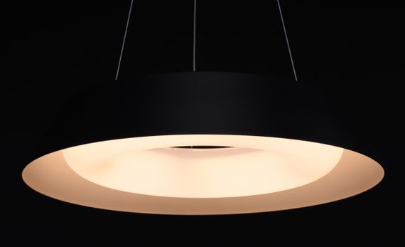 Люстра світлодіодна підвісна LED світильник для квартири на стелю лед з пультом 27576 Чорний 25-90х50х50 см. | Зображення 3