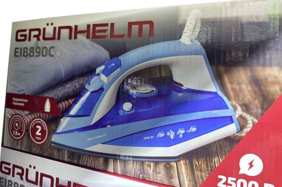 Праска парова Grunhelm EI8890C 2500 Вт відпарювач для прасування одягу з керамічним покриттям | Зображення 7