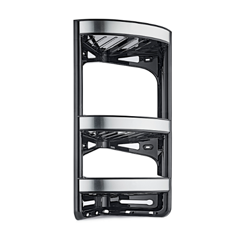 DECOR Поличка для душку кутова (12) (х129 чорний + малюнок металік)