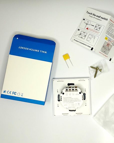 Сенсорный умный переключатель света: 1 клавиша, Белый | Зображення 5