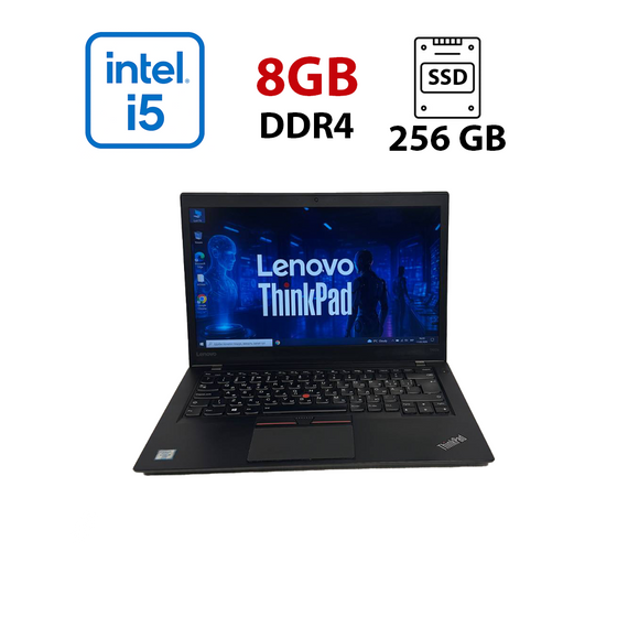 Ноутбук Lenovo ThinkPad T460s / 14" (1920x1080) IPS / Intel Core i5-6300U (2 (4) ядра по 2.4 - 3.0 GHz) / 8 GB DDR4 / 256 GB SSD / Intel HD Graphics 520 / WebCam б/в