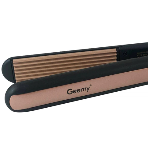 Плойка гофре для волосся Geemy GM-2955 кераміко-турмалінове покриття для прикореневого об'єму LED 45 Вт Чорно-Золотий | Зображення 3