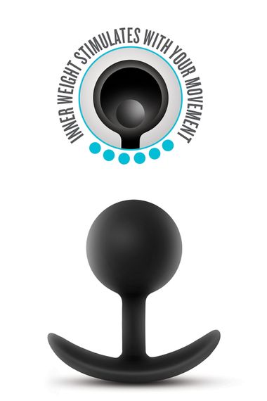 Анальний плаг Blush з внутрішнім кулькою Adventures Platinum Silicone Vibra, Черный | Зображення 2