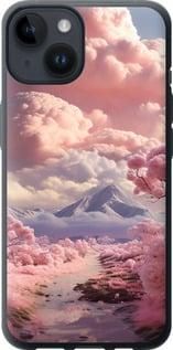Чохол на iPhone 14 Рожеві хмари із силікону FCh_006670