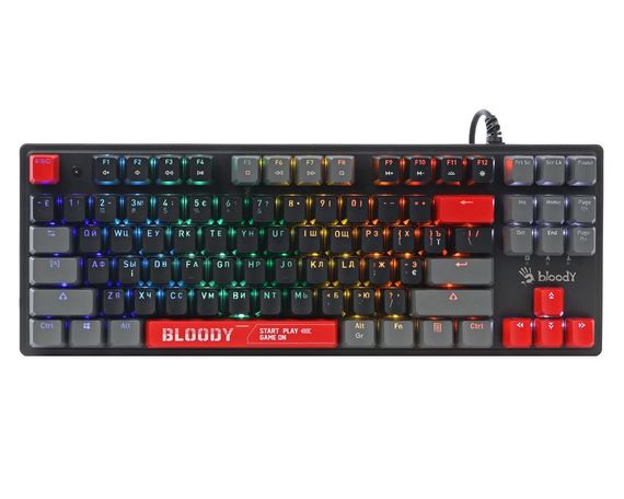 Механічна ігрова клавіатура Bloody S310N (Energy Red), USB, чорний