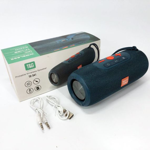 Портативна колонка Bluetooth TG341 зі шнурком, Бездротова колонка портативна потужна. Колір: синій | Зображення 7