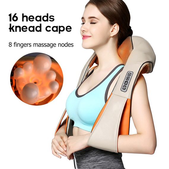 Шийний масажер massager of neck, Подушка-масажер для шийного відділу, Масажери для тіла автомобільні WP-83 | Зображення 3