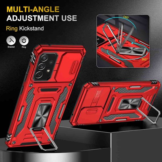 Ударопрочный чехол Camshield Army Ring для Samsung Galaxy A33 5G Красный / Red | Зображення 2