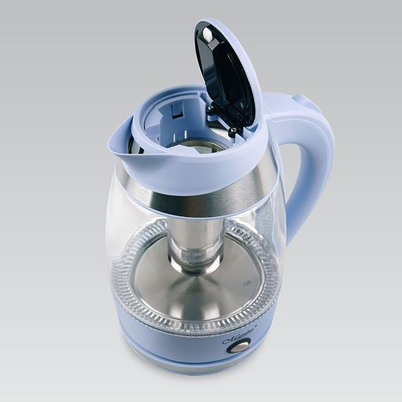 Электрочайник стеклянный Maestro MR-065-BLUE, 1.8 л, 2200 Вт, с подсветкой | Зображення 2