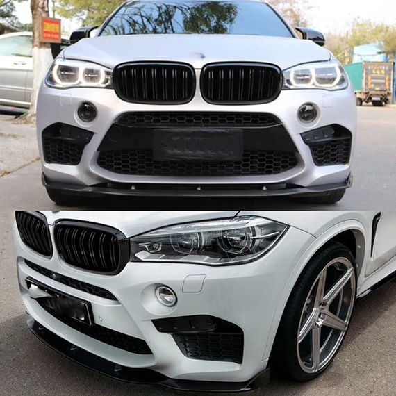 Накладка на передній бампер Карбон V3 (для F86) для BMW X6 F-16 2014-2019 рр | Зображення 4
