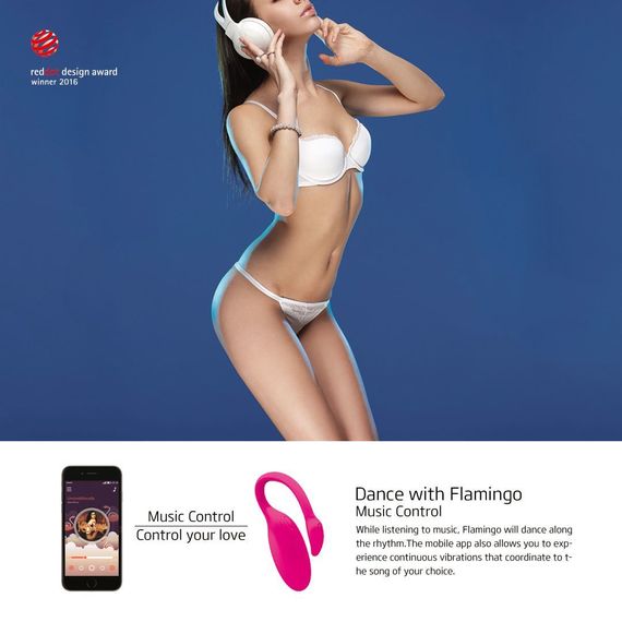 Смарт-віброяйце Magic Motion Flamingo зі стимулятором клітора, 3 види вправ Кегеля | Зображення 5