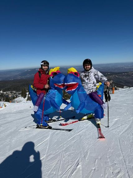 Надувной костюм динозавра T-REX для взрослых, карнавальный костюм для Хэллоуина, вечеринки, косплей, Ти-Рекс | Зображення 6