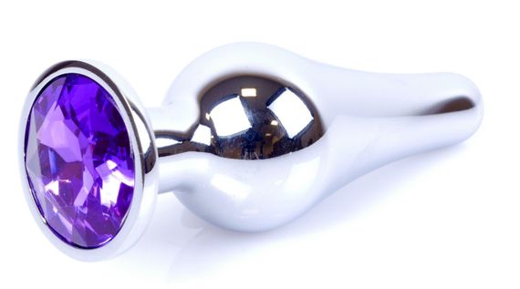 Анальний затор Boss Series - Jewellery Silver BUTT PLUG Purple, BS6400079 Sex Aura | Зображення 2
