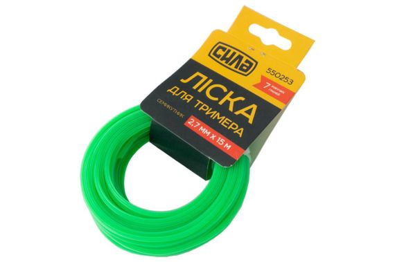 Волосінь для тримера 2,7 мм гептагон (сімикутник) 15 м СІЛА 5502531 | Зображення 1