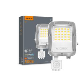 Світлодіодний прожектор VIDEX F5 20W 3000-5000-6500K з датчиком руху 230V White (VL-F5-020CW-S)