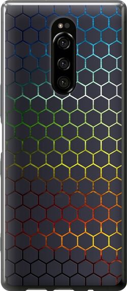 Чехол на Sony Xperia XZ4 Переливающиеся соты "498u-1623-17620"