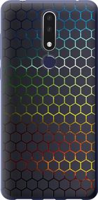 Чехол на Nokia 3.1 Plus Переливающиеся соты "498u-1607-17620"