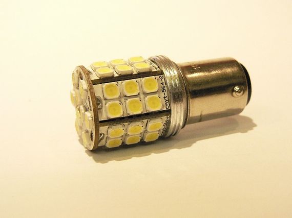 Светодиодная автолампа 1156(P21W)-S25-BA15s-45pcs 1210 (215Lm) RED  (CHI MING) | Зображення 2