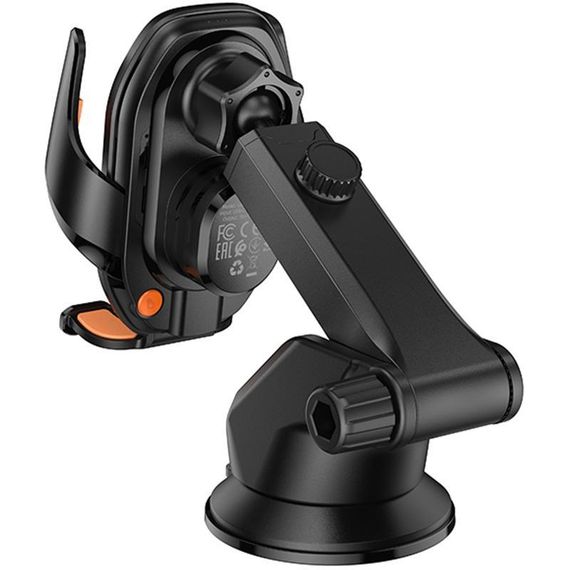 Автотримач з БЗП Hoco HW34 Blue whale 3-axis linkage wireless 15W (center console) Black | Зображення 6