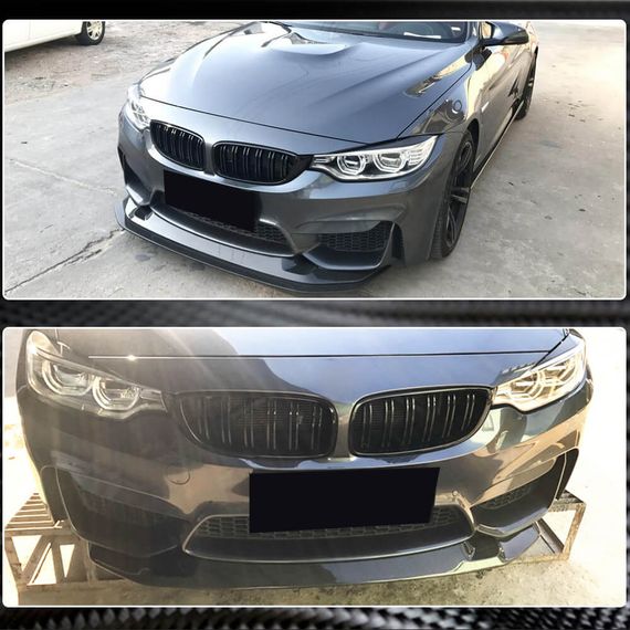 Накладка на передній бампер Lip V1 (для F82/F83, Карбон) для BMW 4 серія F-32 2012-2020 рр | Зображення 3