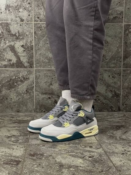 Кросівки Nike Air Jordan 4 Retro (gray green) | Зображення 8