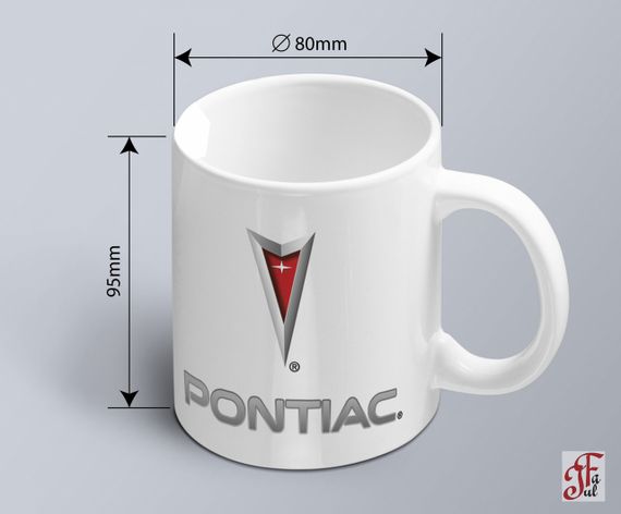 Чашка  з принтом авто логотип Pontiac  (02010102012) | Зображення 1