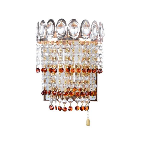 Бра настенное накладное LED хрустальное с выключателем BCL-483W/2*E14+16*0.5W | Зображення 2