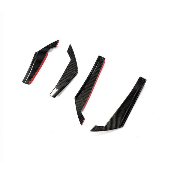 Передняя губа бампера (для Base 2015-2019, Карбон) для Ауди A4 B9 | Зображення 2