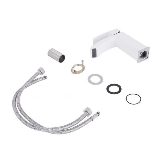 Смеситель для раковины Qtap Swan Cascada QTSWA270CRW45568 Chrome/White | Зображення 3