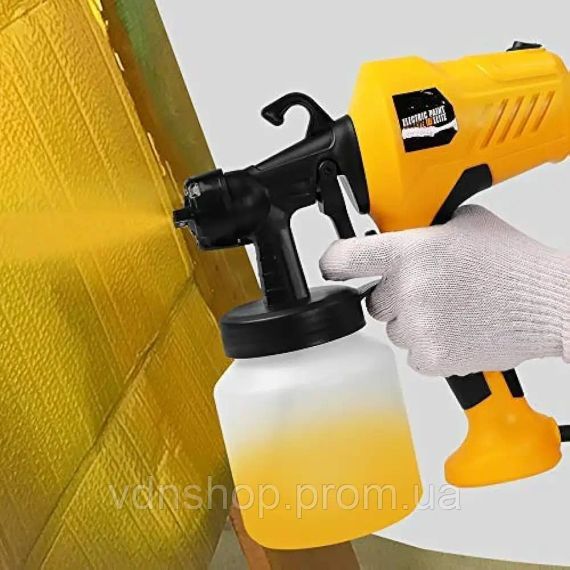 Електричний розпилювач для фарби Electric Paint Sprayer 500W ручний прилад пульверизатор, розпилювач 800 мл краскопульт 3 ступеня | Зображення 1