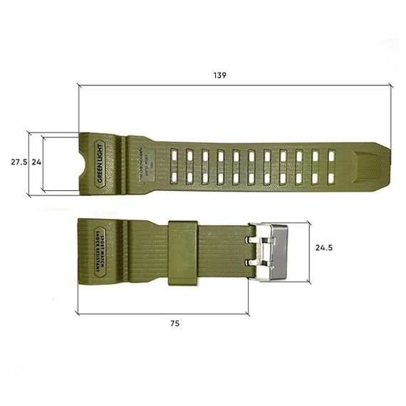 Ремешок для часов Skmei 1155/1155B Army Green | Зображення 2