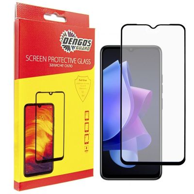 Стекло защитное Dengos Full Glue Tecno POP 7 (black) (TGFG-284)