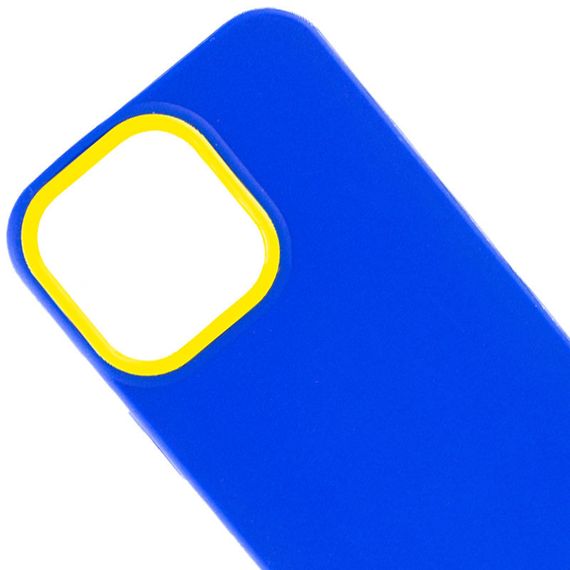 Чехол TPU+PC Bichromatic для Apple iPhone 13 Pro Max (6.7") Navy Blue / Yellow | Зображення 1
