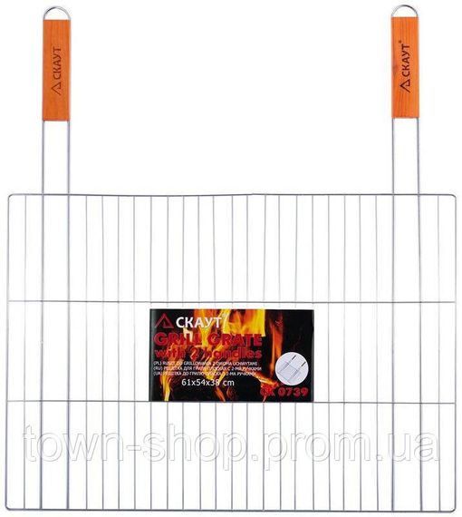 Решетка для барбекю Kamille "Скаут" 54х38см с двумя ручками KM-0739
