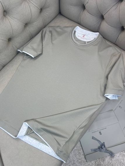 Комплект Brunello Cucinelli бежевий (футболка+штани) sp126 | Зображення 6