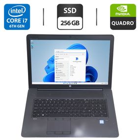 Мобільна робоча станція HP ZBook 17 G3 / 17.3" (1920x1080) IPS / Intel Core i7-6700HQ (4 (8) ядра по 2.6 - 3.5 GHz) / 16 GB DDR4 / 256 GB SSD / nVidia Quadro M1000M, 2 GB GDDR5, 128-bit / WebCam б/в
