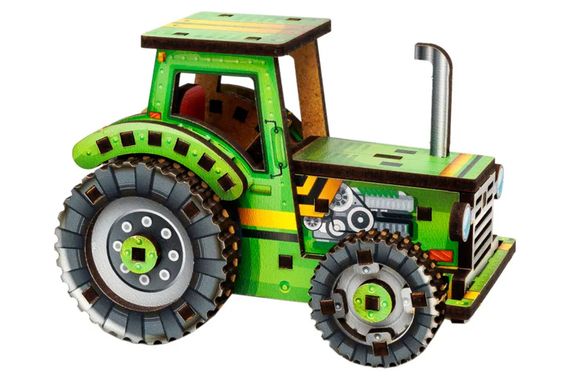 Конструктор дерев'яний Puz-00960 "Turbo Tractor" в кульку PuzzleOK | Зображення 5