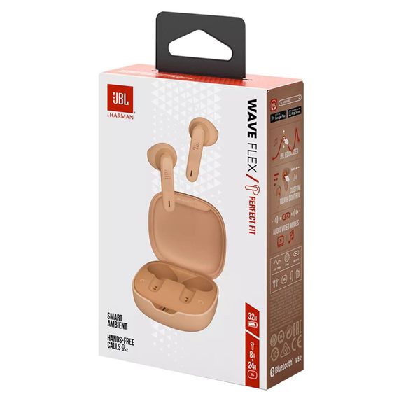 Гарнітура JBL WAVE FLEX Beige (JBLWFLEXBEG) | Зображення 9