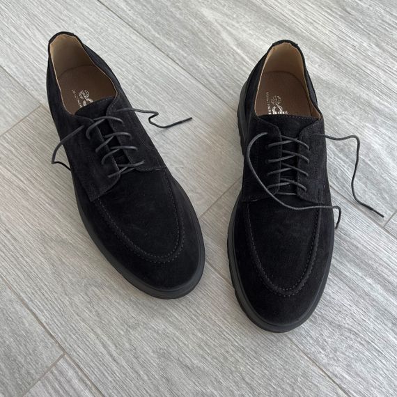 Стильные замшевые туфли на грубой подошве 40 размер | Зображення 4