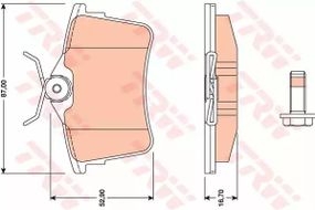 Гальмівні колодки дискові CITROEN/PEUGEOT Berlingo/308/Partner R 08, TRW (GDB1799)