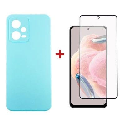 Чехол для мобильного телефона Dengos Xiaomi Redmi Note 12 5G Case + Glass (Ice blue) (DG-KM-84)